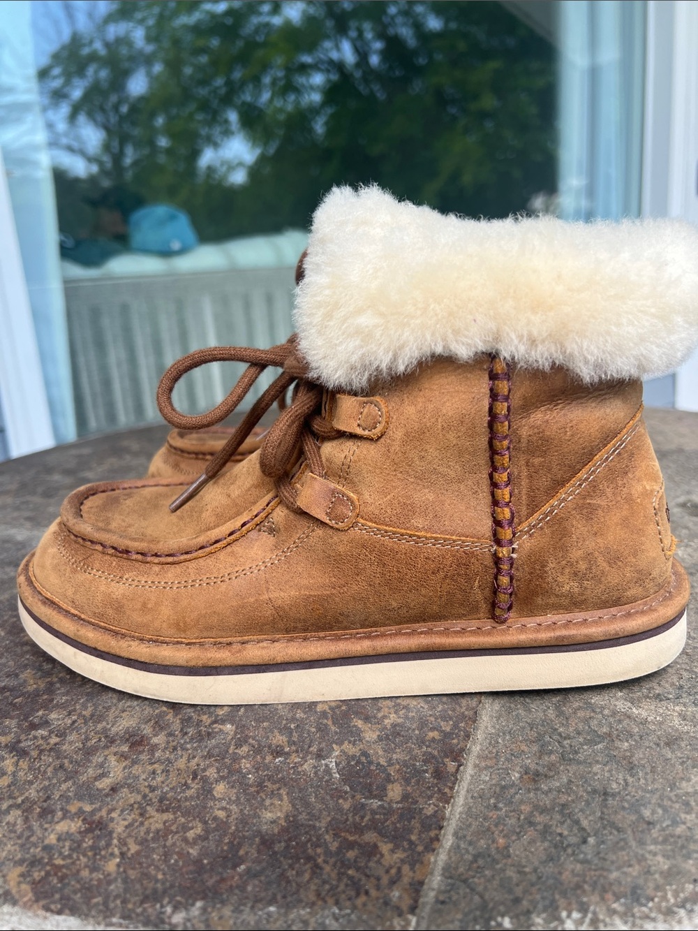 UGG Cypress 1007709 Chestnut moccasin Boots Womens Sz 7 Casual Or Winter - Picture 5 of 11